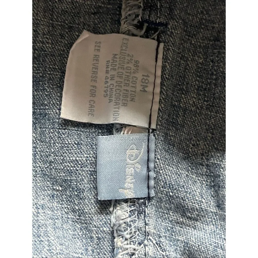 Vintage Embroidered Winnie The Pooh Tigger Overalls  18M Denim Football 68